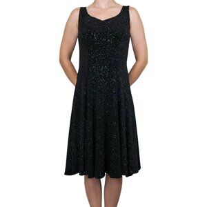 Vintage 90s Simco Sparkly Glitter Black Mini Dress